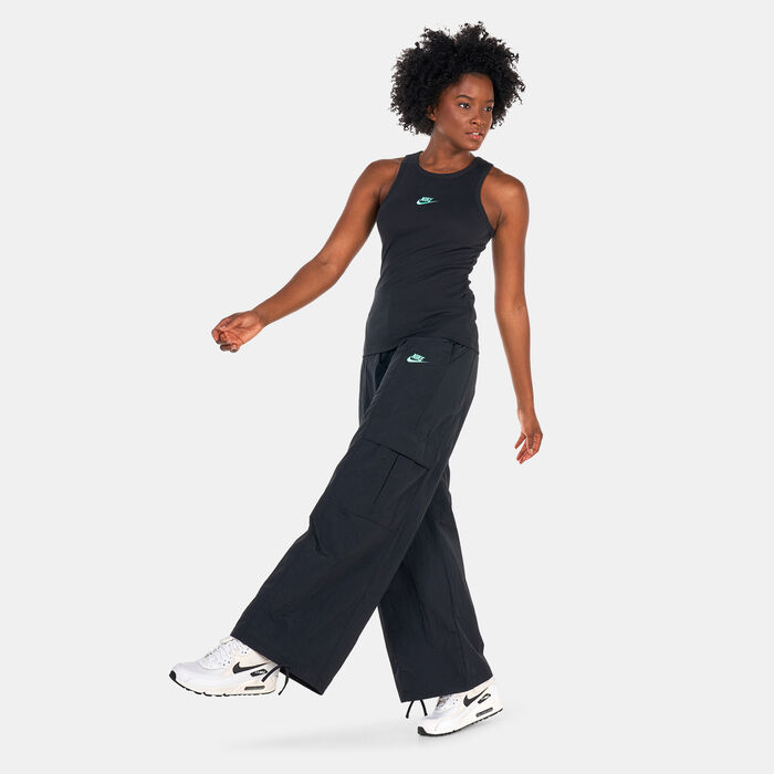 Nike Women's Sportswear Ribbed Tank Top Black image number 2