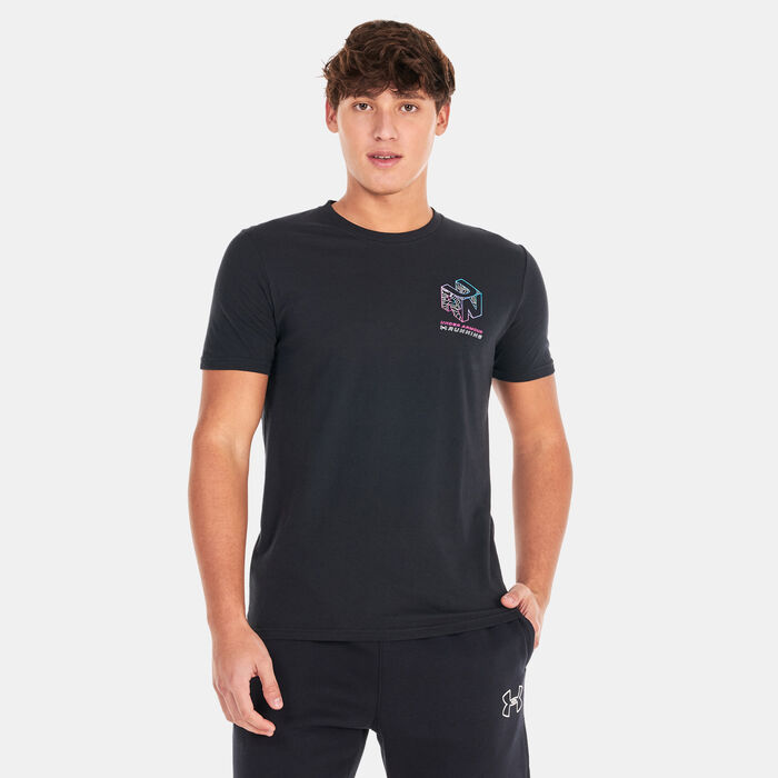 Under Armour Men's UA Run Gradient Grid T-Shirt Black Under Armour Men's UA Run Gradient Grid T-Shirt Black image number 0