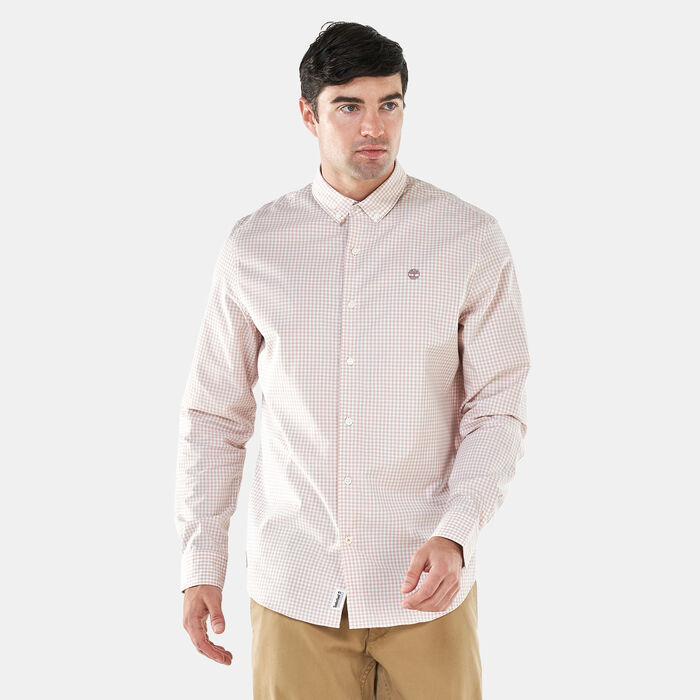 Timberland Men's Suncook River Poplin GIngham Shirt Pink Timberland Men's Suncook River Poplin GIngham Shirt Pink image number 0