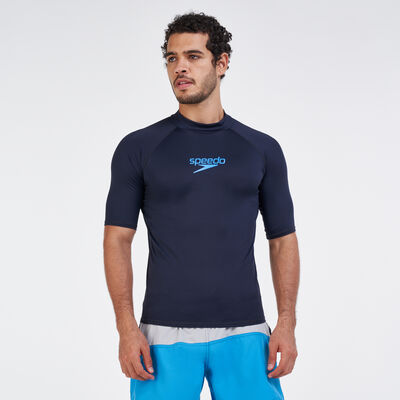 Speedo Men's Essential Rashguard Swimming T-Shirt Blue
