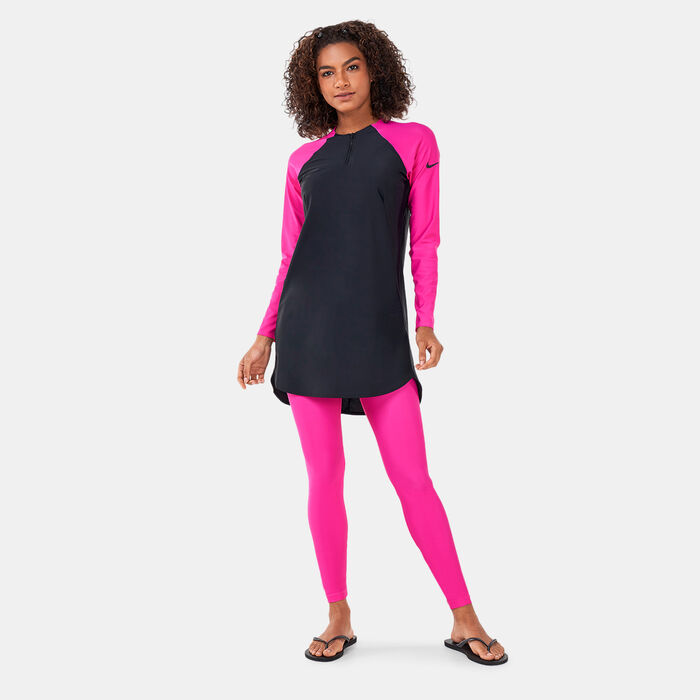 Nike Swim Women's Victory Swimming T-Shirt Pink Nike Swim Women's Victory Swimming T-Shirt Pink image number 2