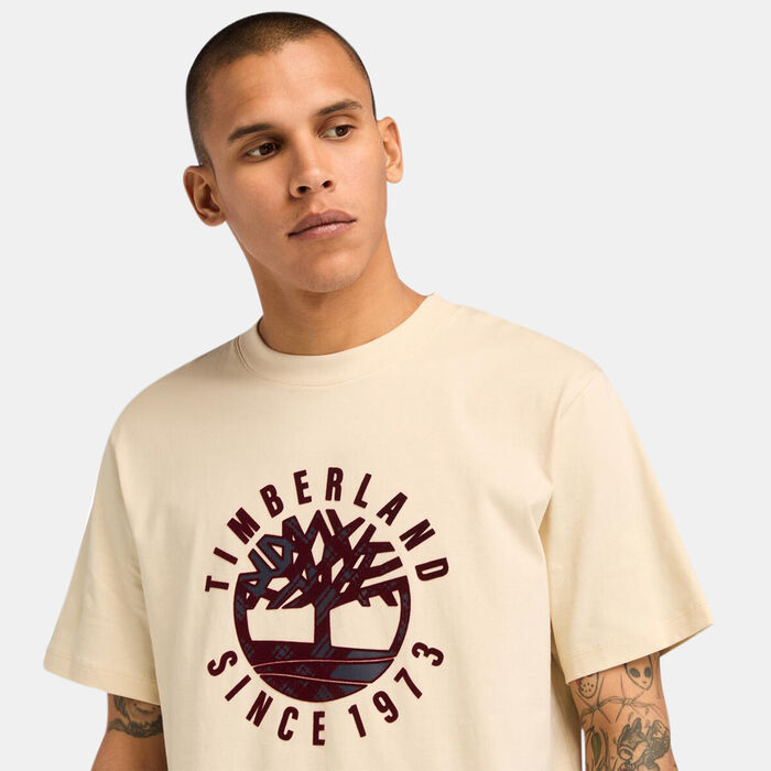 Timberland Men's Holiday Graphic T-Shirt Beige image number 3