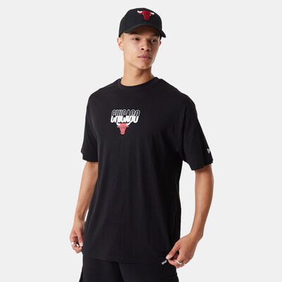 New Era Men's Chicago Bulls NBA City Graphic T-Shirt Black