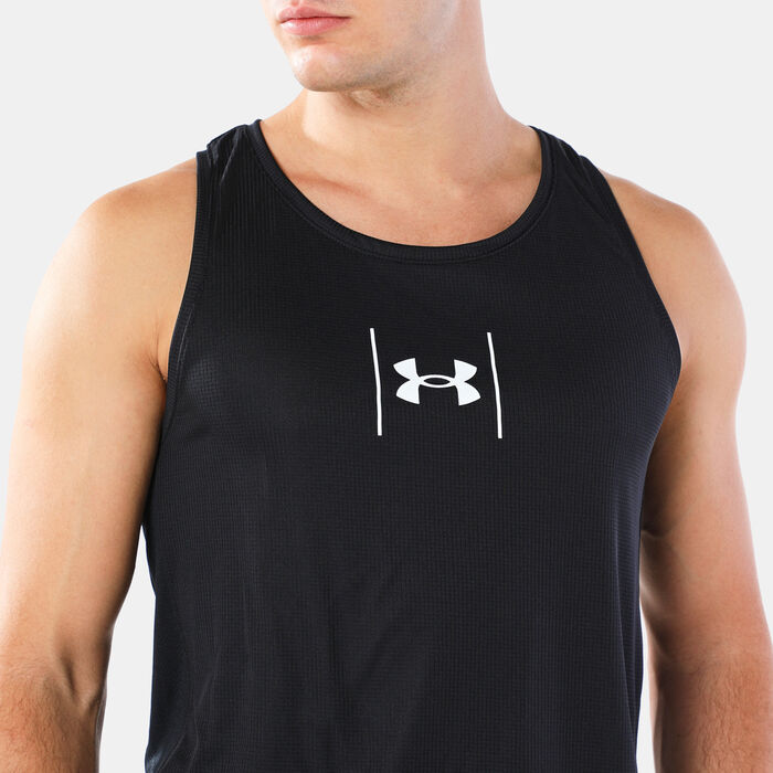 Under Armour Men's Speed Stride Shock Tank Top Black Under Armour Men's Speed Stride Shock Tank Top Black image number 3