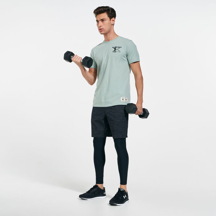 Under Armour Men's Project Rock Wrecking T-Shirt Green Under Armour Men's Project Rock Wrecking T-Shirt Green image number 2
