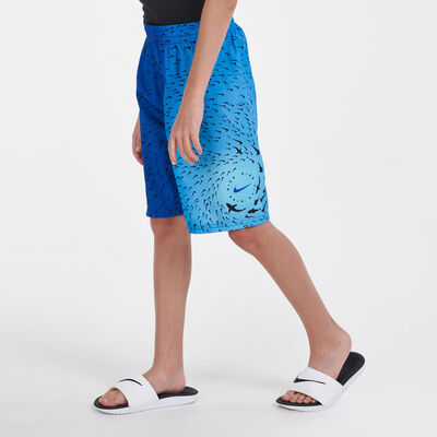 Nike Swim Kids' Shark Volley 8 Inch Swim Shorts yellow