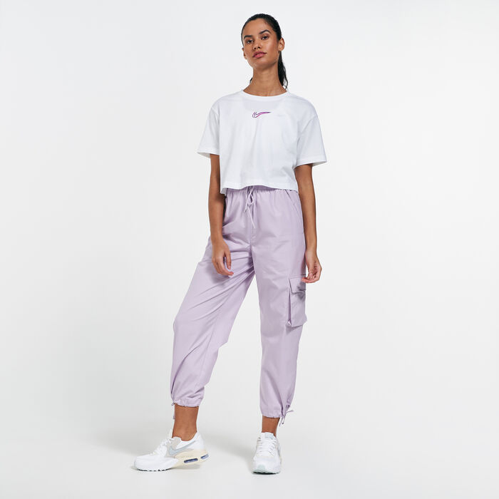 Nike Women's Sportswear Cropped Dance T-Shirt White Nike Women's Sportswear Cropped Dance T-Shirt White image number 2