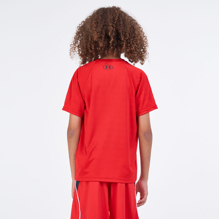 Under Armour Kids' UA Tech Big Logo T-Shirt Red Under Armour Kids' UA Tech Big Logo T-Shirt Red image number 1