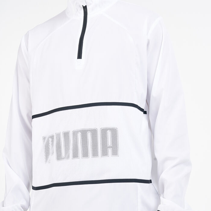 PUMA Men's Graphic Woven Training Jacket White image number 3