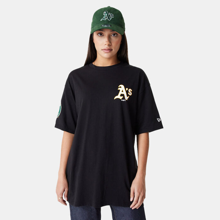 New Era Men's MLB Large Logo Oversized Oakland Athletics T-Shirt Black New Era Men's MLB Large Logo Oversized Oakland Athletics T-Shirt Black image number 2