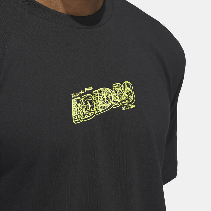 adidas Originals Men's Lil Stripe Crossroads Graphic T-Shirt Black adidas Originals Men's Lil Stripe Crossroads Graphic T-Shirt Black image number 3
