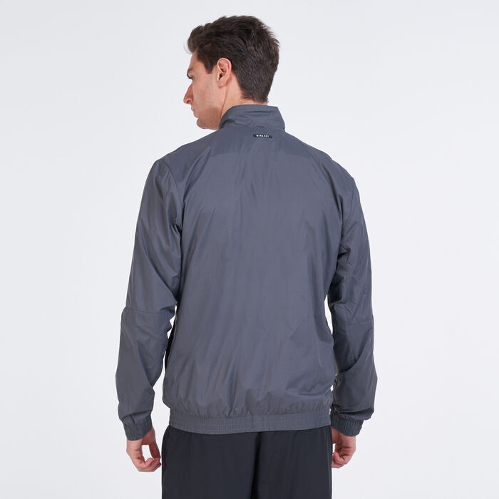 adidas Men's Sportswear Grid Pattern Track Jacket Grey adidas Men's Sportswear Grid Pattern Track Jacket Grey image number 1