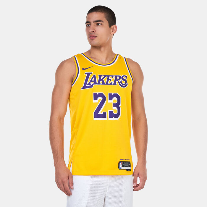 Nike Men's Dri-FIT NBA Swingman Los Angeles Lakers Icon Edition Jersey - 2022/23 yellow Nike Men's Dri-FIT NBA Swingman Los Angeles Lakers Icon Edition Jersey - 2022/23 yellow image number 0