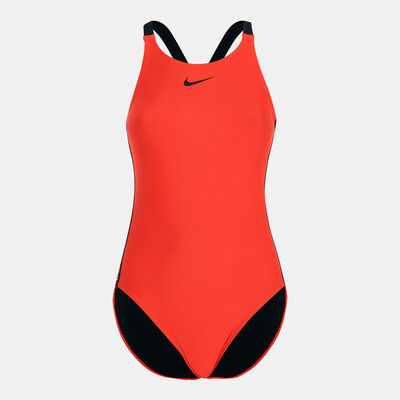 Nike Swim Women's Fastback One-Piece Swimsuit Orange