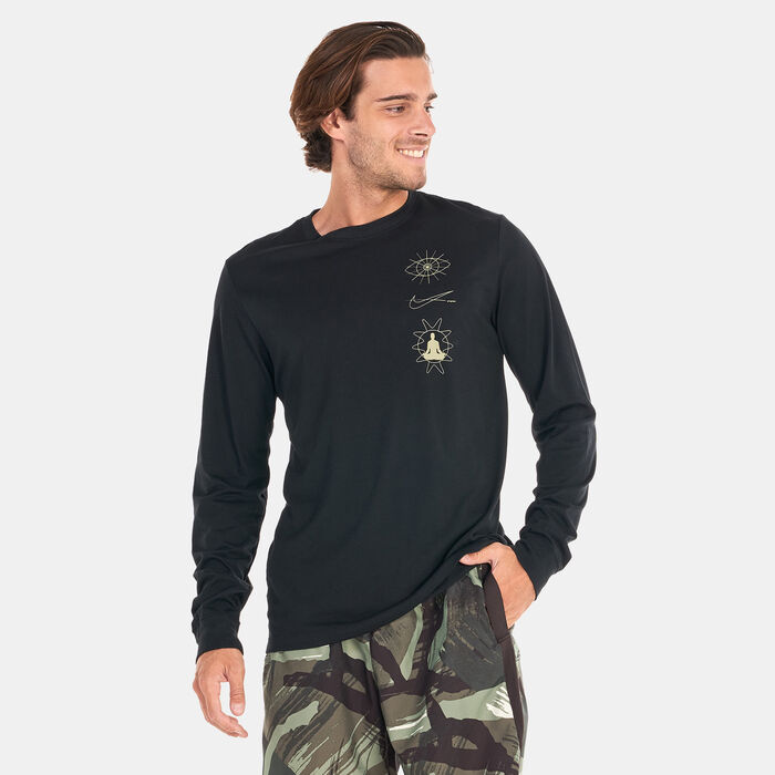 Nike Men's Dri-FIT Yoga T-Shirt Black image number 0