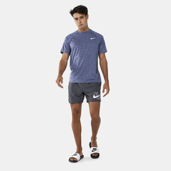 Nike Swim Men's Heathered Hydroguard Swimming Shirt yellow Nike Swim Men's Heathered Hydroguard Swimming Shirt yellow image number 2