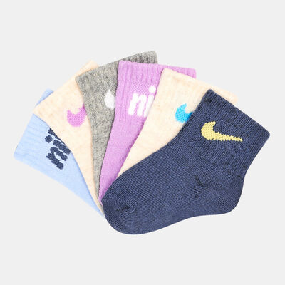 Nike Kids' From Day 1 Crew Socks - 6 Pack (Baby and Toddler) Multi
