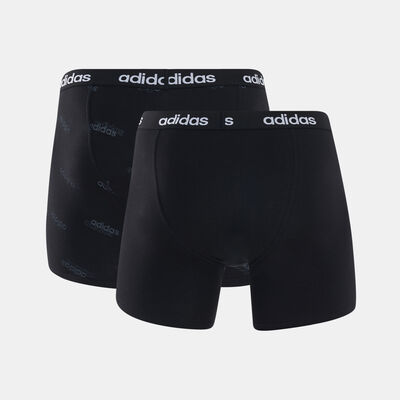 adidas Men's Logo Boxer Briefs (2 Pack) Black