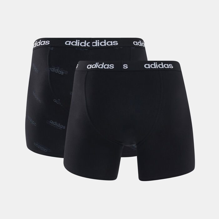 adidas Men's Logo Boxer Briefs (2 Pack) Black adidas Men's Logo Boxer Briefs (2 Pack) Black image number 1