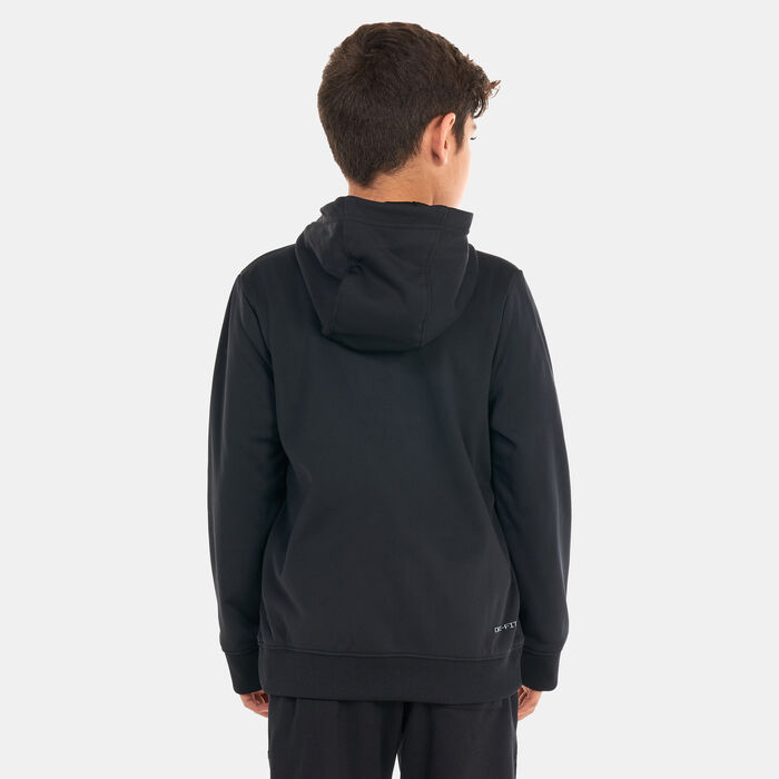 Nike Kids' Sportswear Repeat Full-Zip Hoodie (Older Kids) Black Nike Kids' Sportswear Repeat Full-Zip Hoodie (Older Kids) Black image number 1