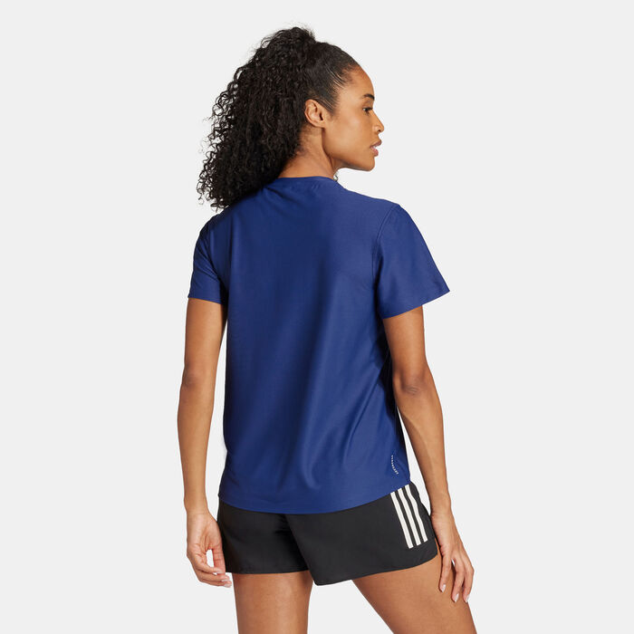 adidas Women's Running Supernatural Flora Graphic T-Shirt Blue adidas Women's Running Supernatural Flora Graphic T-Shirt Blue image number 1
