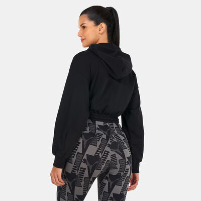 PUMA Women's Classics Cropped Hoodie Black