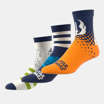 adidas Kids' Star Wars Young Jedi Crew Socks (3 Pairs) Multi