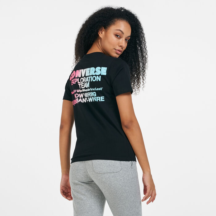 Converse Women's Exploration Team T-Shirt Black Converse Women's Exploration Team T-Shirt Black image number 1