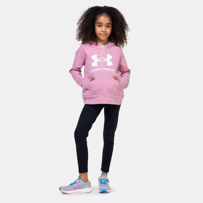 Under Armour Kids' Rival Fleece Big Logo Hoodie Pink Under Armour Kids' Rival Fleece Big Logo Hoodie Pink image number 2