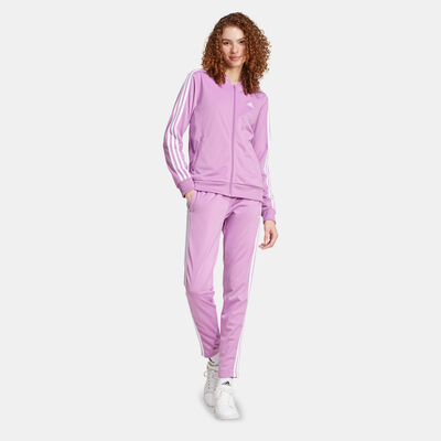 adidas Women's Essentials 3-Stripes Tracksuit Purple