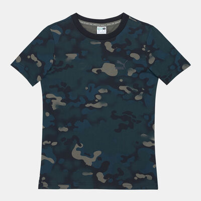 PUMA Kids' Classics Graphic Camo T-Shirt Green