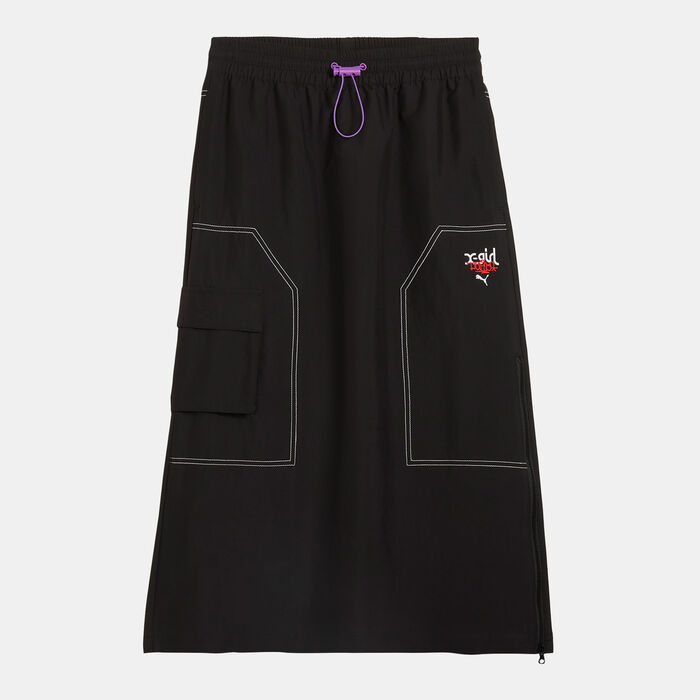 PUMA Women's X-Girl Midi Skirt Black image number 0
