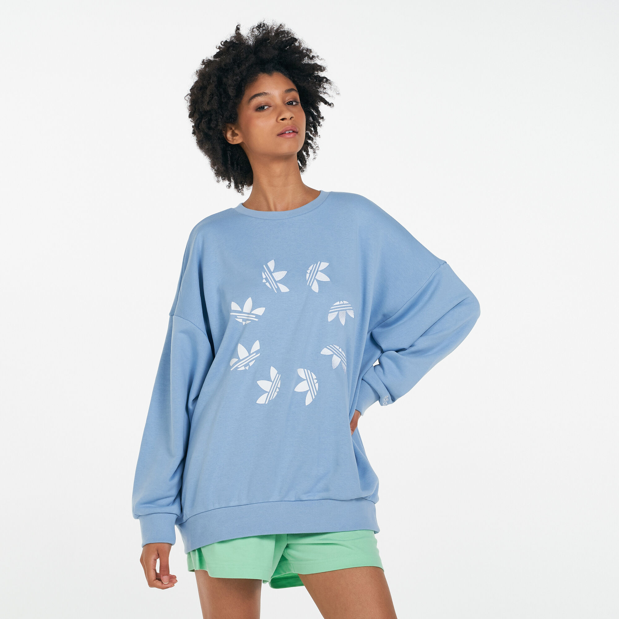 Adidas women's trefoil sweatshirt top