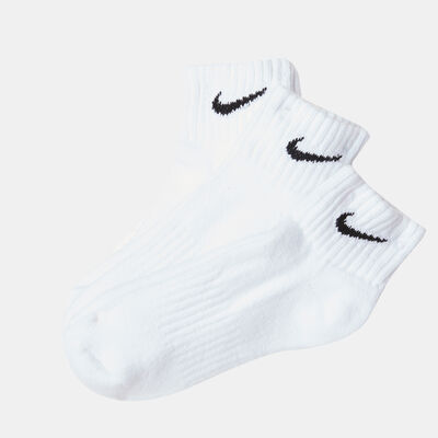 Nike Value Quarter Socks (3 Pack) White