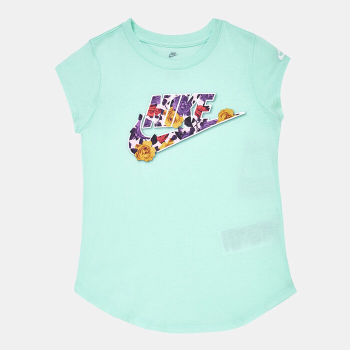Nike Kids' Wallpaper Floral Futura T-Shirt Green Nike Kids' Wallpaper Floral Futura T-Shirt Green image number 0