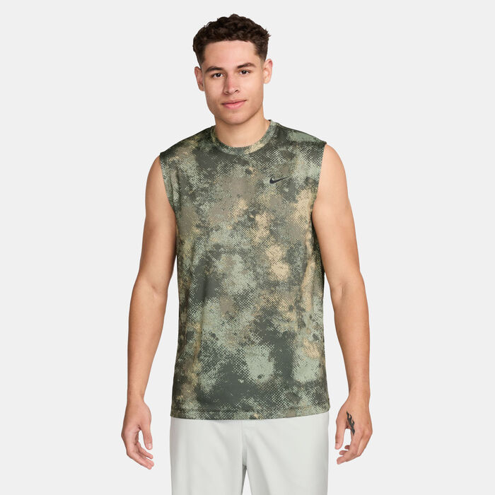 Nike Men's Dri-FIT Sleeveless Training T-Shirt Green Nike Men's Dri-FIT Sleeveless Training T-Shirt Green image number 0
