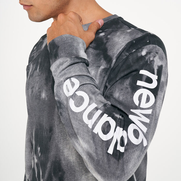 New Balance Men's R.W.T. Long-Sleeves Heathertech T-Shirt Black New Balance Men's R.W.T. Long-Sleeves Heathertech T-Shirt Black image number 3