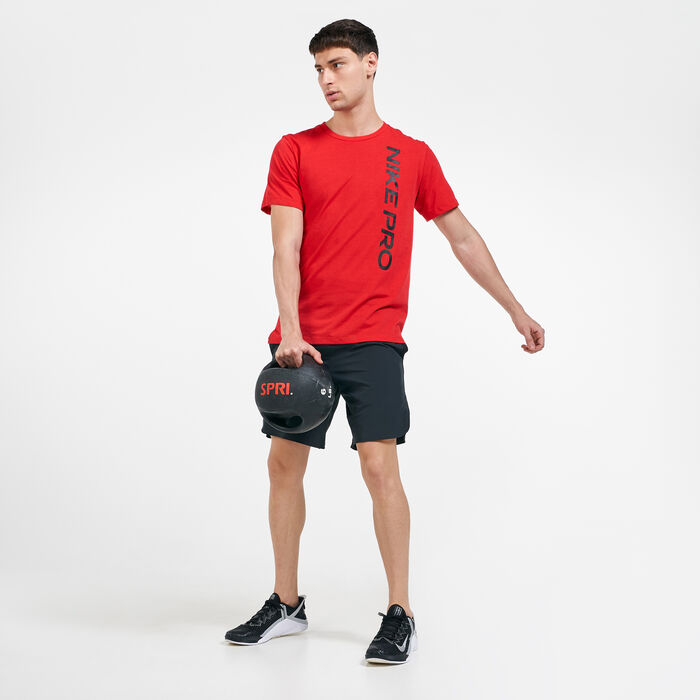 Nike Men's Pro Burnout NPC T-Shirt Red image number 2