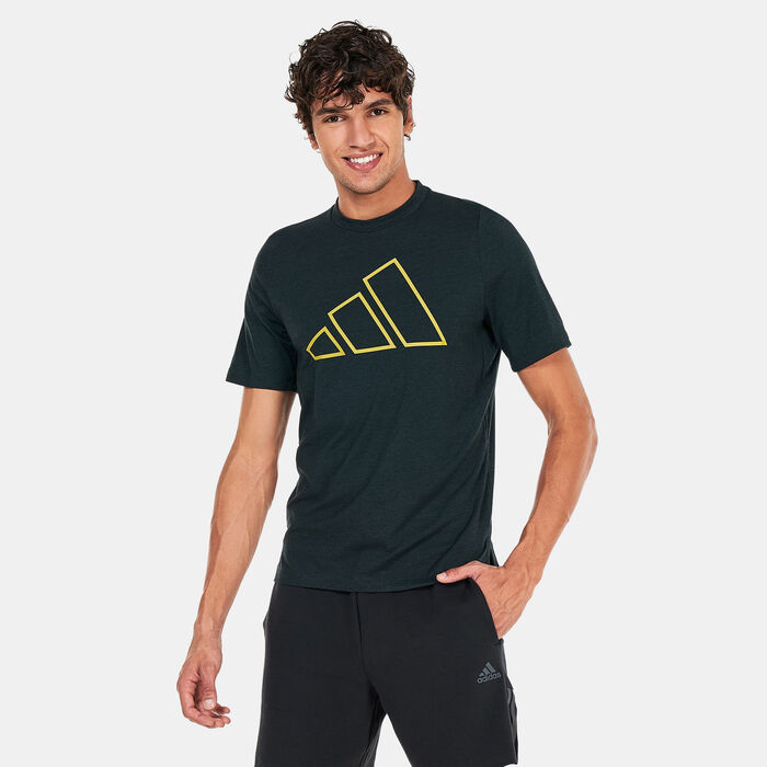 adidas Men's Train Icons 3-Bar Training T-Shirt Green adidas Men's Train Icons 3-Bar Training T-Shirt Green image number 0