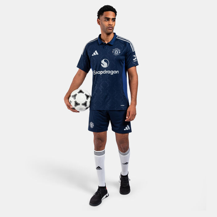 adidas Men's Manchester United 24/25 Away Replica Football Shorts Blue adidas Men's Manchester United 24/25 Away Replica Football Shorts Blue image number 2