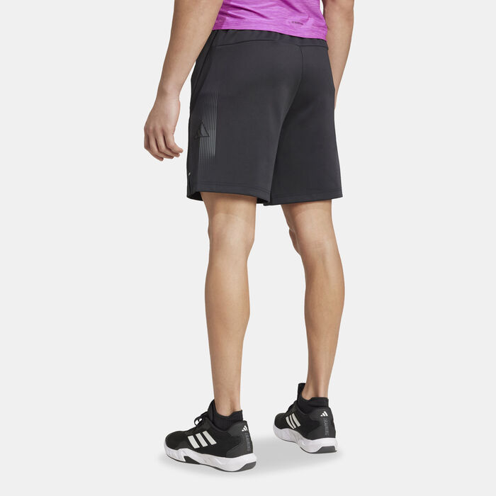 adidas Men's Gym+ Brand Love Training Shorts Black adidas Men's Gym+ Brand Love Training Shorts Black image number 1