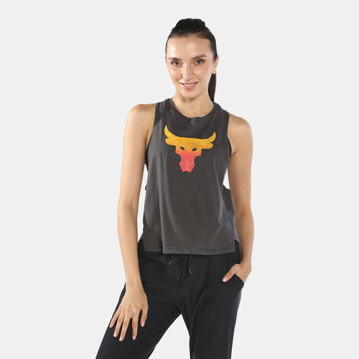Under Armour Women's Project Rock Bull Tank Top Grey image number 0