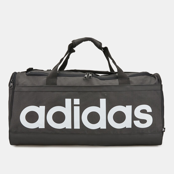 adidas Men's Essentials Linear Duffel Bag (Medium) Black adidas Men's Essentials Linear Duffel Bag (Medium) Black image number 0