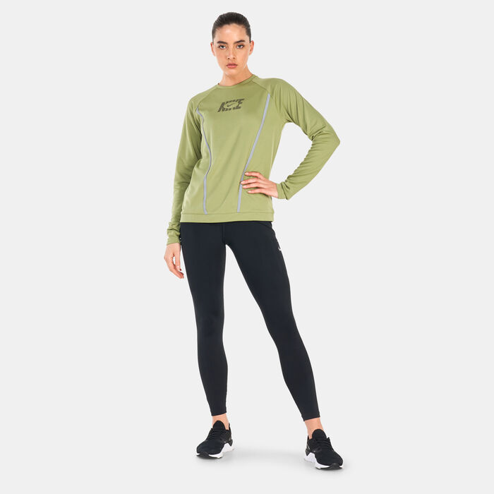 Nike Women's Dri-FIT Icon Clash Pacer Top Green Nike Women's Dri-FIT Icon Clash Pacer Top Green image number 2