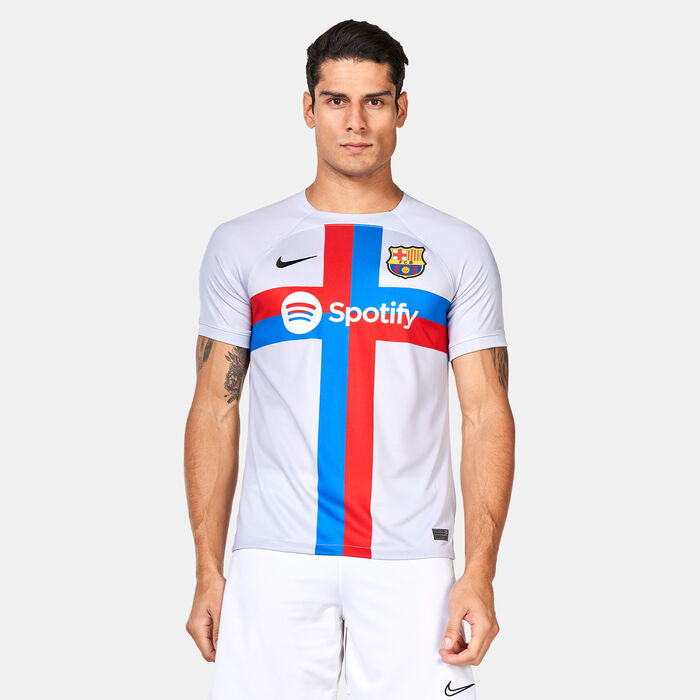 Nike Men's F.C. Barcelona Stadium Third Dri-FIT Football Shirt - 2022/23 Ivory Nike Men's F.C. Barcelona Stadium Third Dri-FIT Football Shirt - 2022/23 Ivory image number 0