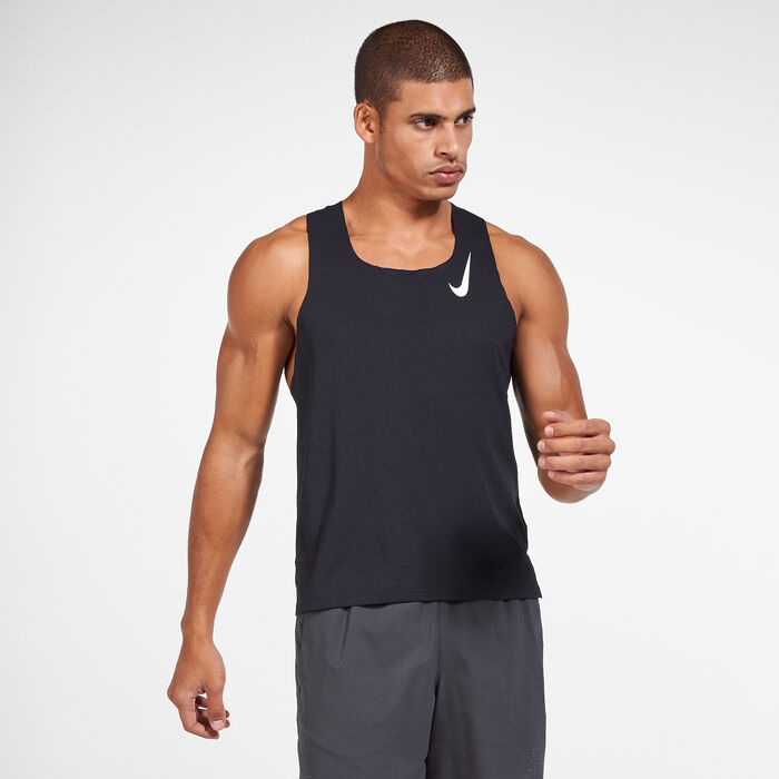 Nike Men's AeroSwift Vest Black image number 0