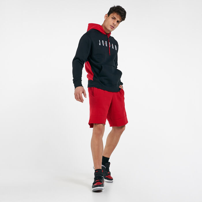 Jordan Men's Jumpman Air Fleece Pullover Hoodie Black Jordan Men's Jumpman Air Fleece Pullover Hoodie Black image number 2