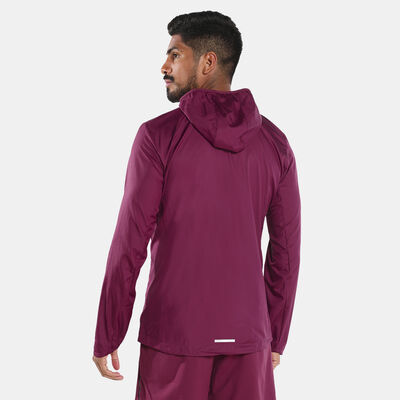 adidas Men's Own the Run Hooded Windbreaker Jacket Red