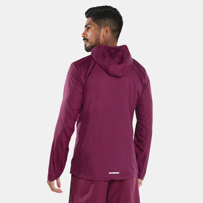 adidas Men's Own the Run Hooded Windbreaker Jacket Red adidas Men's Own the Run Hooded Windbreaker Jacket Red image number 1