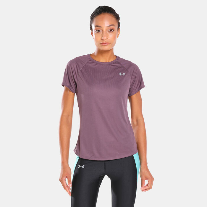 Under Armour Women's Speed Stride Short Sleeve T-Shirt Purple Under Armour Women's Speed Stride Short Sleeve T-Shirt Purple image number 0